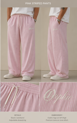 Pink striped pants